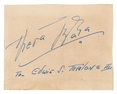Lot #491 Theda Bara Signature - Image 1