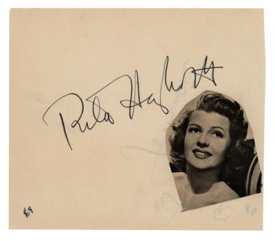 Lot #545 Rita Hayworth Signature