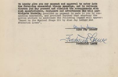 Lot #569 Lerner and Loewe Document Signed - Image 1