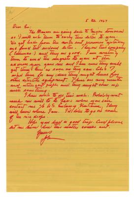 Lot #329 John Steinbeck (4) Autograph Letters Signed on Vietnam War - Image 13