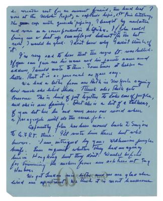 Lot #329 John Steinbeck (4) Autograph Letters Signed on Vietnam War - Image 2