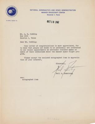 Lot #228 Neil Armstrong Typed Letter Signed