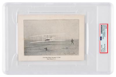 Lot #213 Orville Wright Signed Photograph of First Man-Flight