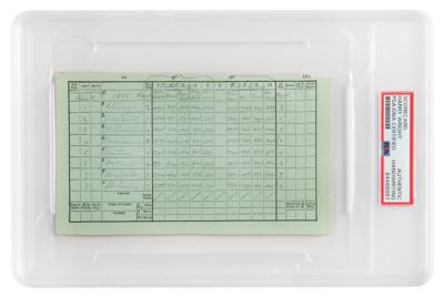 Lot #673 Harry Wright Hand-Filled Standings Scorecard - Image 1