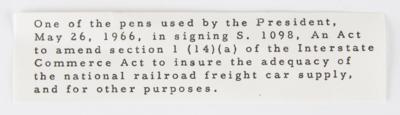 Lot #52 Lyndon B. Johnson Bill Signing Pen - Image 3