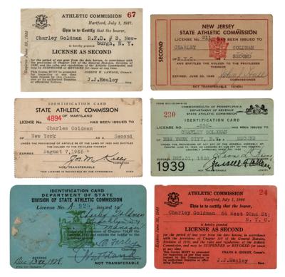 Lot #654 Charley Goldman Lot of (7) State Boxing Licenses - (2) Signed - Image 2