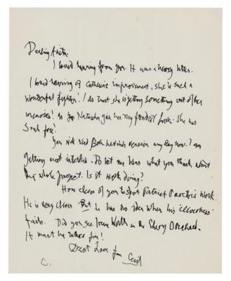 Lot #494 Cecil Beaton Autograph Letter Signed - Image 1