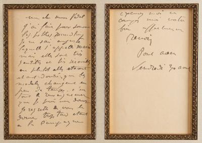 Lot #277 Pierre-Auguste Renoir Autograph Letter Signed - Image 2