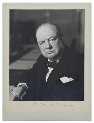 Lot #76 Winston Churchill Signed Photograph by Walter Stoneman