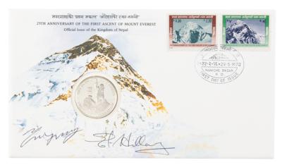Lot #145 Edmund Hillary and Tenzing Norgay Signed Commemorative Cover