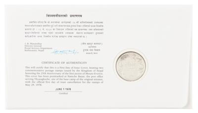 Lot #145 Edmund Hillary and Tenzing Norgay Signed Commemorative Cover - Image 2