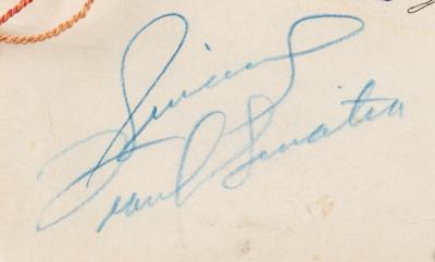 Lot #609 Frank Sinatra Signed Cafe Society Menu Cover - Image 2