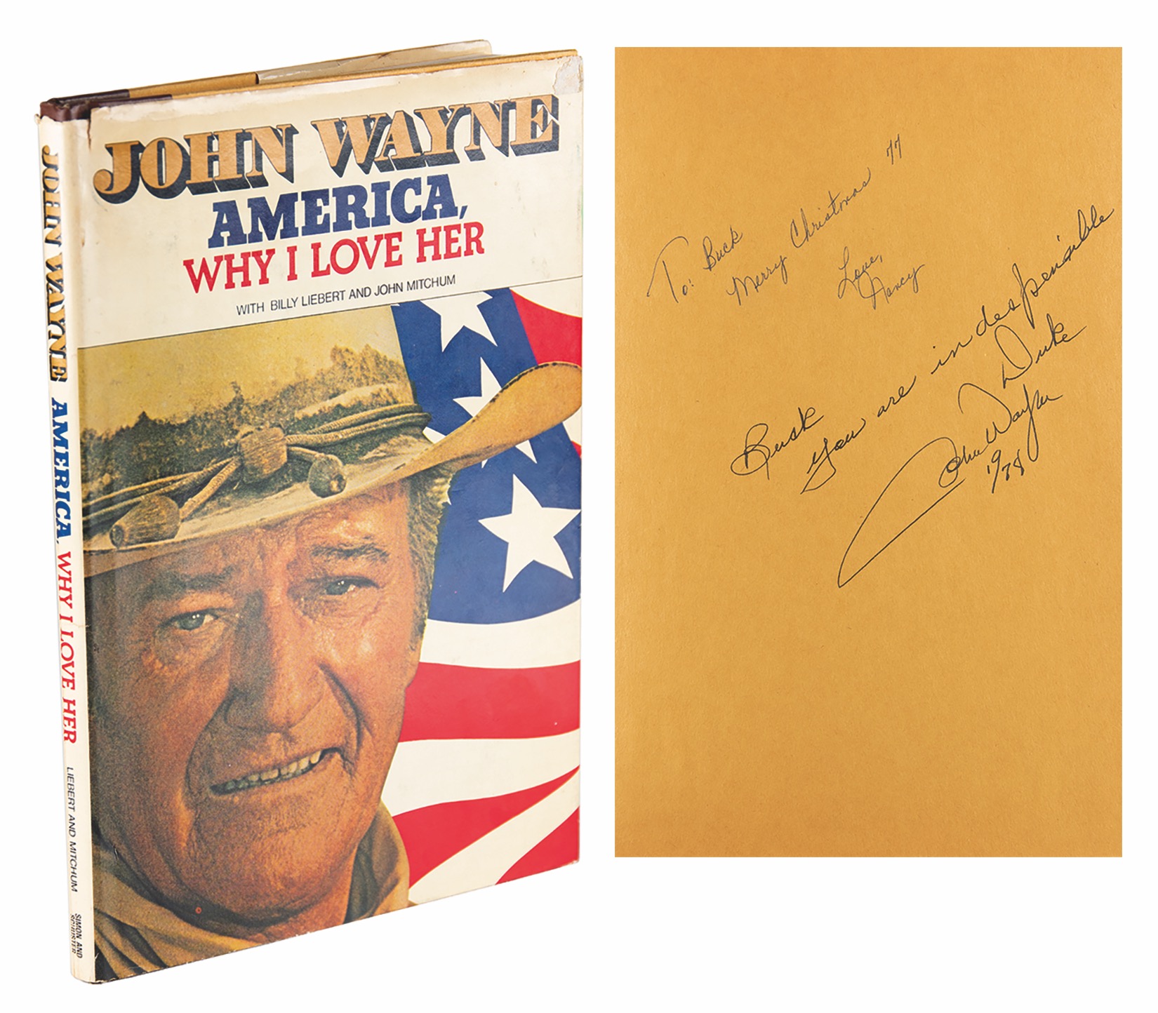 Lot #483 John Wayne Signed Book