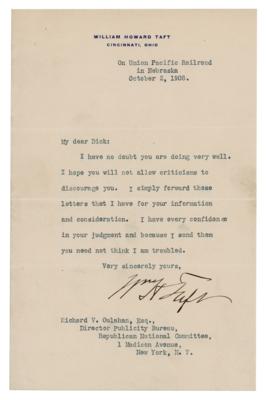 Lot #67 William H. Taft Typed Letter Signed