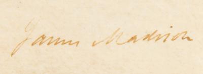 Lot #3 James Madison Document Signed as President - Image 2