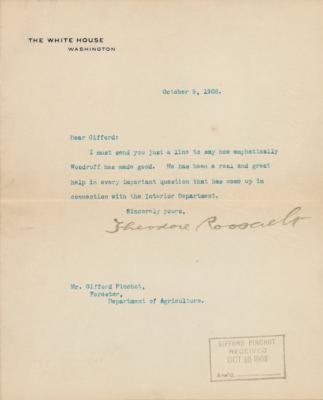 Lot #18 Theodore Roosevelt Typed Letter Signed as President