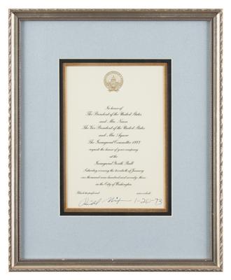 Lot #59 Richard Nixon Signed Inaugural Invitation - Image 2