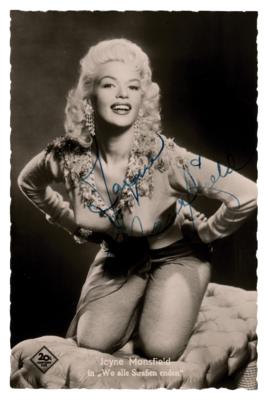 Lot #572 Jayne Mansfield Signed Photograph