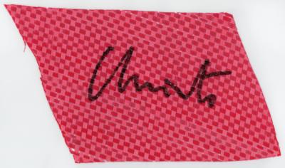 Lot #291 Christo Signed Photograph and Fabric -