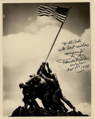 Lot #204 Iwo Jima: Felix de Weldon Signed Photograph