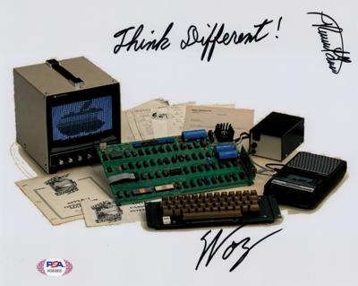 Lot #121 Apple: Wozniak and Wayne Signed Photograph - Image 1