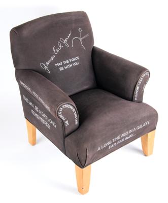 Lot #619 Star Wars: James Earl Jones Signed Miniature Ethan Allen Armchair - Image 1