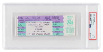 Lot #434 Nirvana 1993 Wallace Civic Center (Fitchburg) Concert Ticket - PSA NM-MT 8 - Image 1
