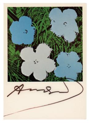 Lot #281 Andy Warhol Signed Postcard