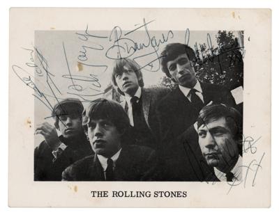 Lot #390 Rolling Stones Signed 1964 Decca Promo Card