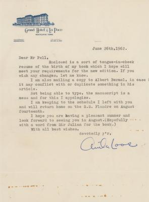 Lot #349 Anita Loos Typed Letter Signed - Image 1