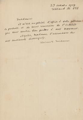 Lot #351 Heinrich Mann Autograph Letter Signed - Image 1