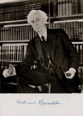 Lot #179 Bertrand Russell Signed Photograph
