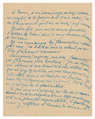 Lot #270 Joan Miro Autograph Letter Signed - Image 2