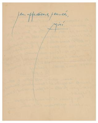 Lot #270 Joan Miro Autograph Letter Signed - Image 4