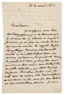 Lot #265 Eugene Delacroix Autograph Letter Signed