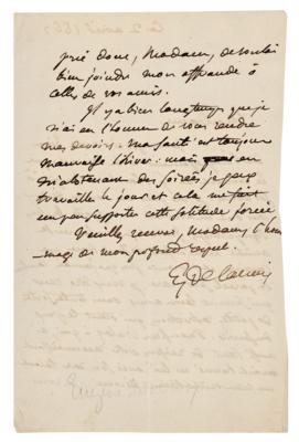 Lot #265 Eugene Delacroix Autograph Letter Signed - Image 2