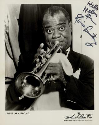 Lot #402 Louis Armstrong Signed Photograph