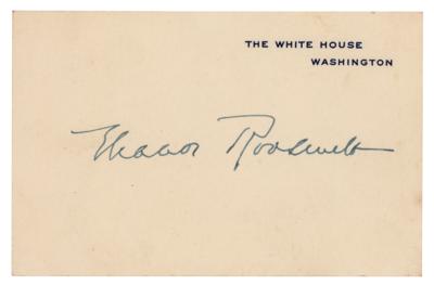 Lot #64 Eleanor Roosevelt Signed White House Card