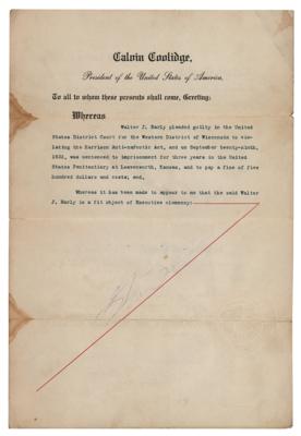 Lot #41 Calvin Coolidge Document Signed as President - Image 2