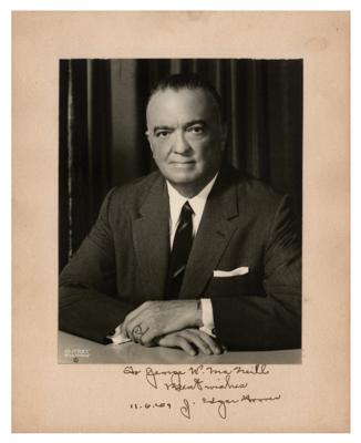 Lot #147 J. Edgar Hoover Signed Photograph