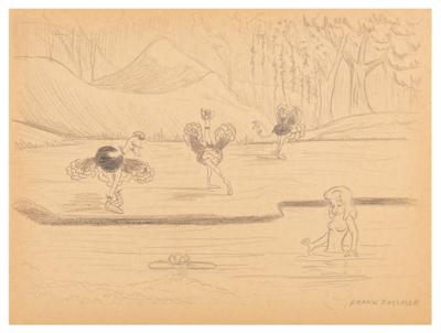 Lot #724 Frank Follmer concept drawing from Fantasia - Image 1