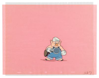 Lot #687 Practical Pig production cel from Three Little Wolves - Image 2