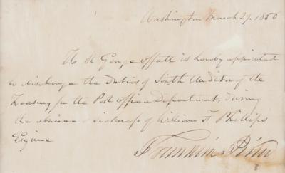 Lot #9 Franklin Pierce Document Signed as President - Image 2