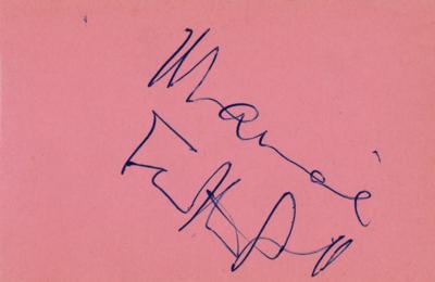 Lot #426 Marianne Faithfull Signature - Image 1