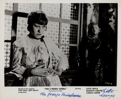 Lot #568 Lotte Lenya Signed Photograph - Image 1