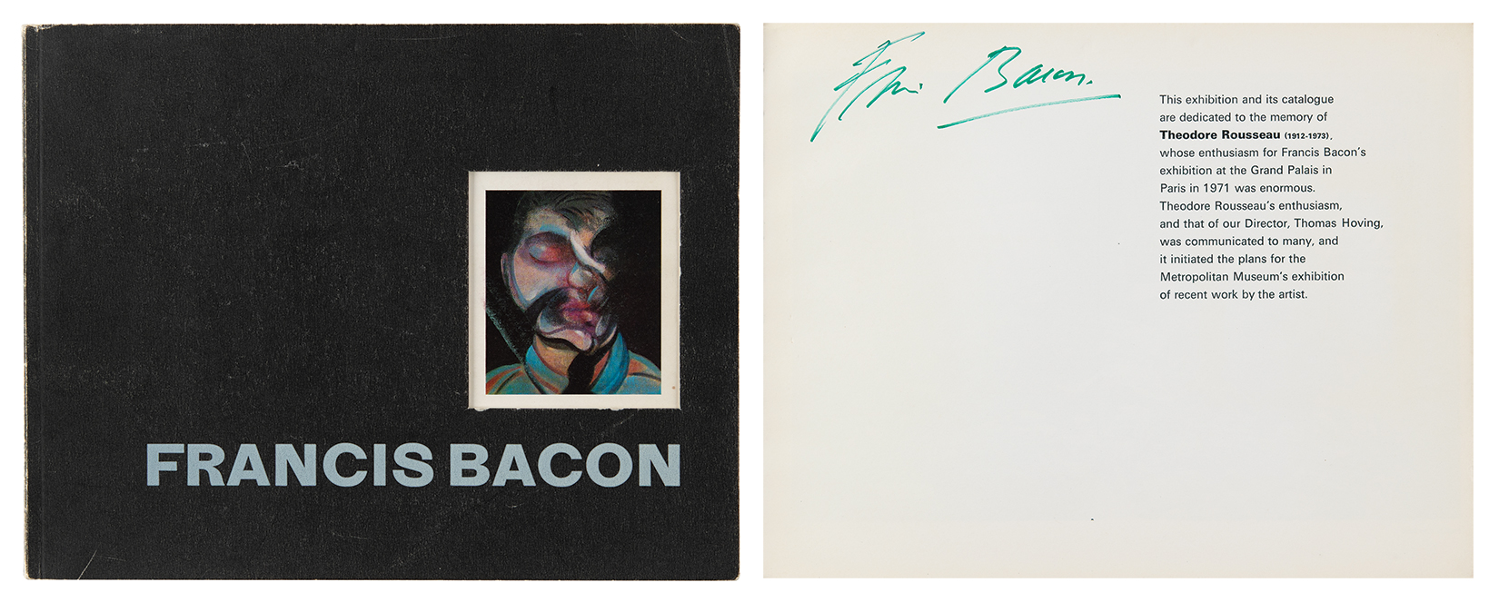 Lot #262 Francis Bacon Signed Book