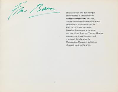 Lot #262 Francis Bacon Signed Book - Image 3