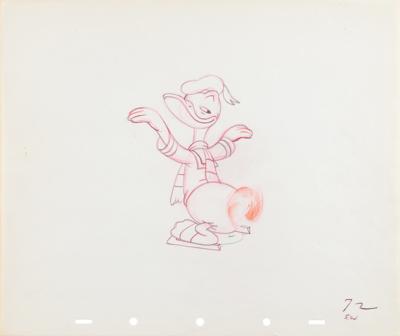 Lot #831 Donald Duck production drawing from The Hockey Champ - Image 1