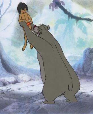 Lot #756 Mowgli and Baloo production cel from The Jungle Book - Image 1