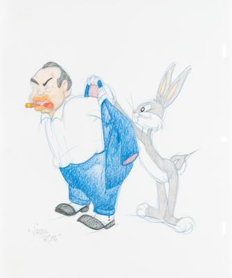 Lot #898 Bugs Bunny and Edward G. Robinson original drawing by Virgil Ross
